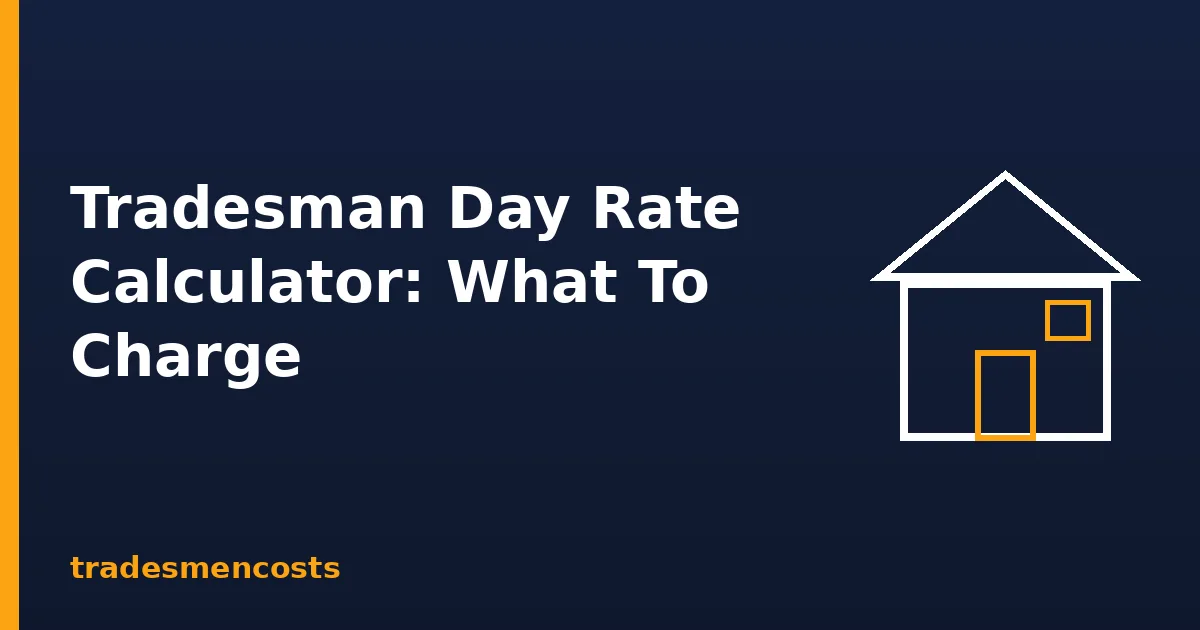 Tradesman day rate calculator working out a profitable UK day rate from income, overheads and billable days