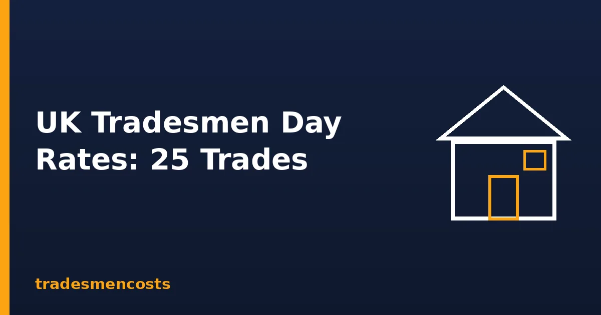 Bar chart style graphic comparing day rates for 25 UK trades
