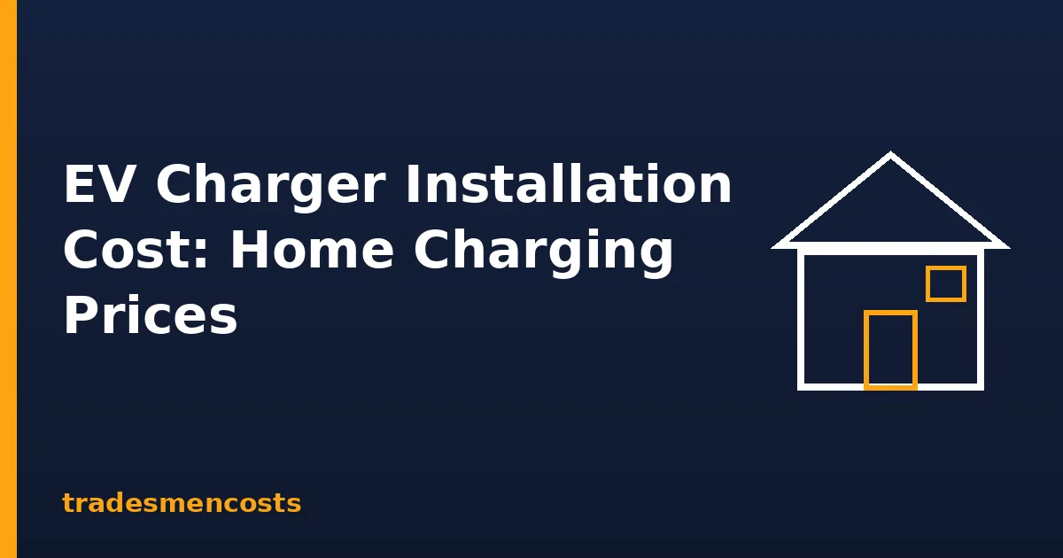 Home EV charger mounted on a house wall with a cable plugged into an electric car on the driveway